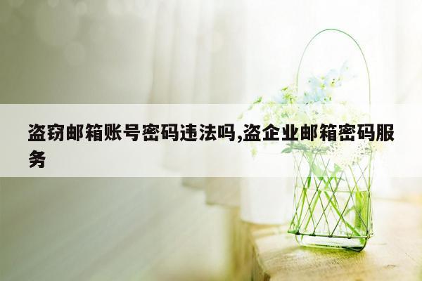 盗窃邮箱账号密码违法吗,盗企业邮箱密码服务