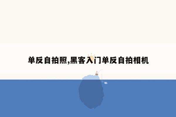 单反自拍照,黑客入门单反自拍相机