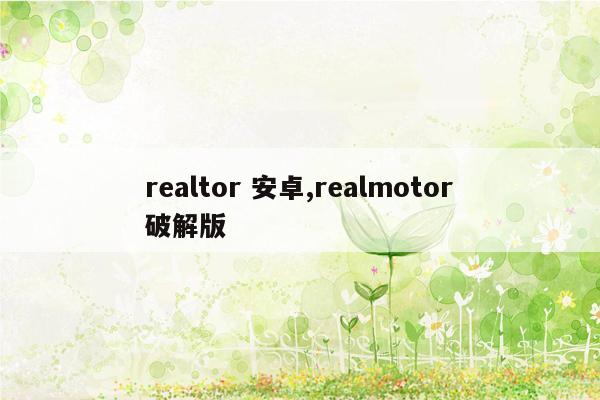 realtor 安卓,realmotor破解版