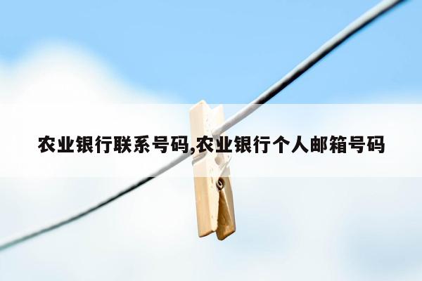 农业银行联系号码,农业银行个人邮箱号码