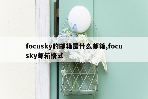 focusky的邮箱是什么邮箱,focusky邮箱格式