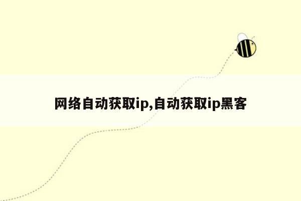 网络自动获取ip,自动获取ip黑客