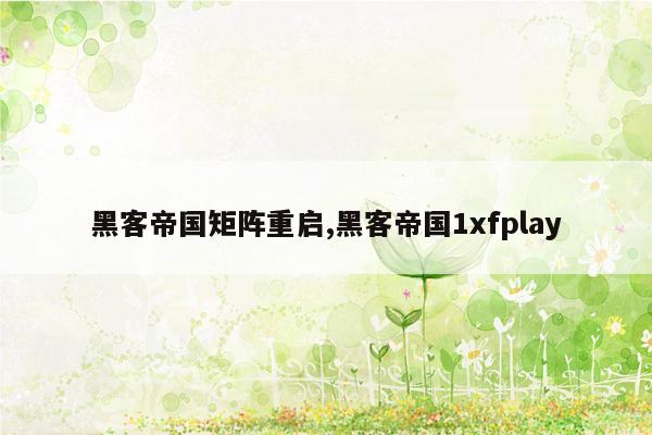 黑客帝国矩阵重启,黑客帝国1xfplay