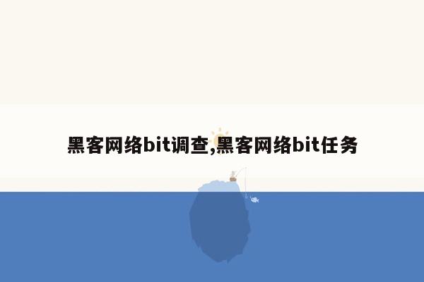 黑客网络bit调查,黑客网络bit任务