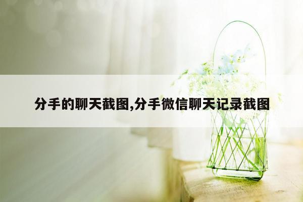 分手的聊天截图,分手微信聊天记录截图