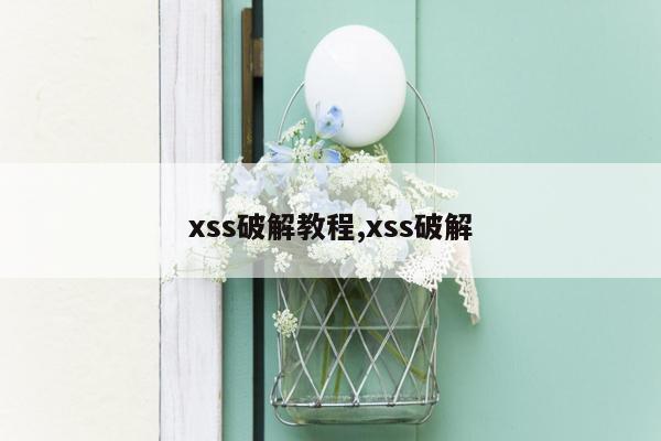 xss破解教程,xss破解