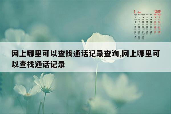 网上哪里可以查找通话记录查询,网上哪里可以查找通话记录