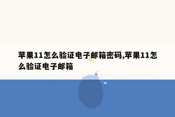 苹果11怎么验证电子邮箱密码,苹果11怎么验证电子邮箱