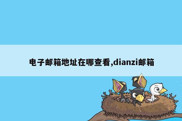 电子邮箱地址在哪查看,dianzi邮箱