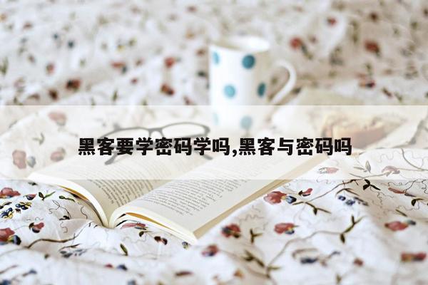 黑客要学密码学吗,黑客与密码吗