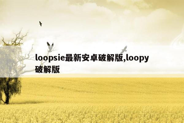 loopsie最新安卓破解版,loopy破解版