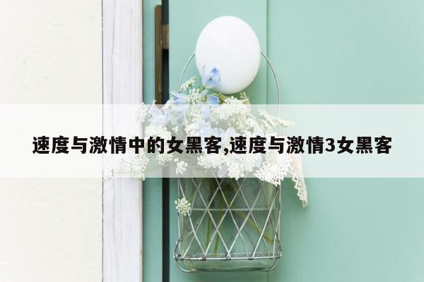 速度与激情中的女黑客,速度与激情3女黑客