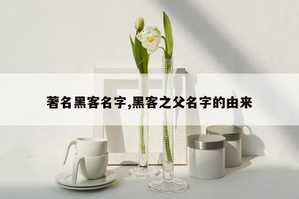 著名黑客名字,黑客之父名字的由来