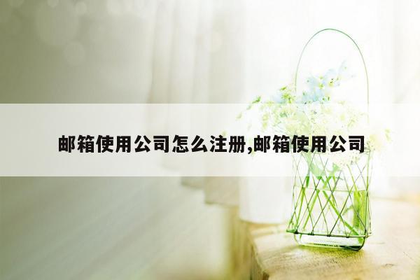 邮箱使用公司怎么注册,邮箱使用公司