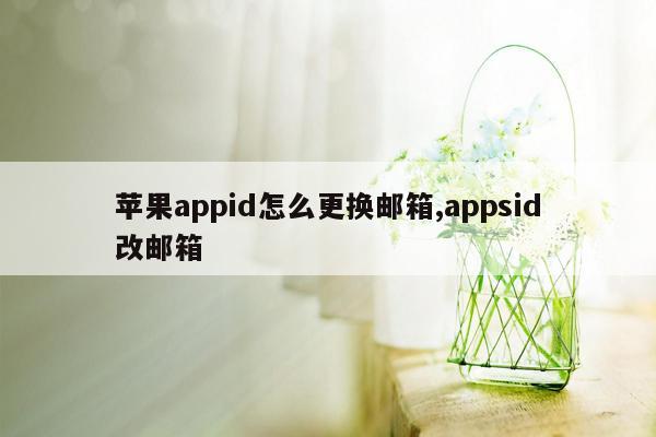 苹果appid怎么更换邮箱,appsid改邮箱