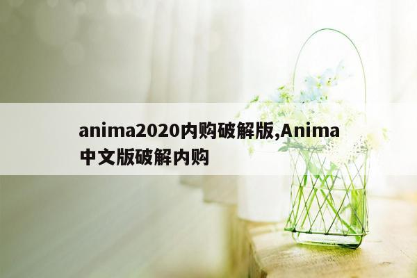 anima2020内购破解版,Anima中文版破解内购