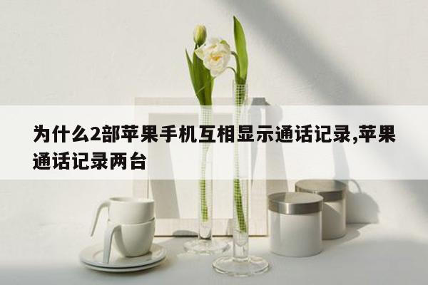 为什么2部苹果手机互相显示通话记录,苹果通话记录两台