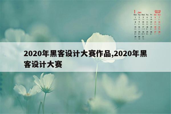 2020年黑客设计大赛作品,2020年黑客设计大赛