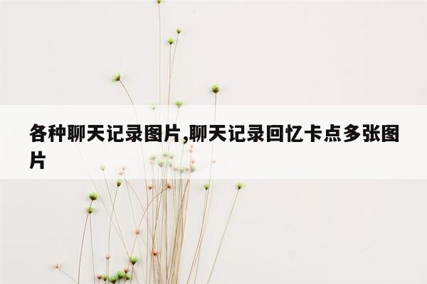 各种聊天记录图片,聊天记录回忆卡点多张图片