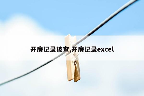 开房记录被查,开房记录excel