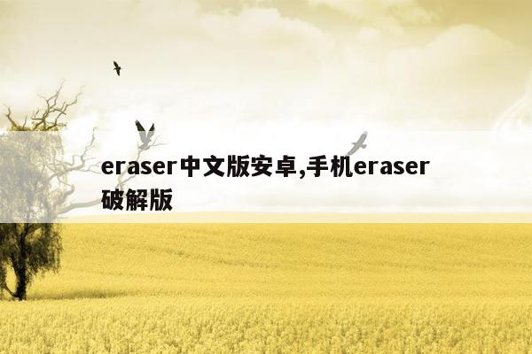 eraser中文版安卓,手机eraser破解版