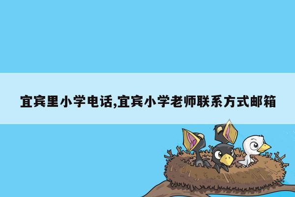 宜宾里小学电话,宜宾小学老师联系方式邮箱