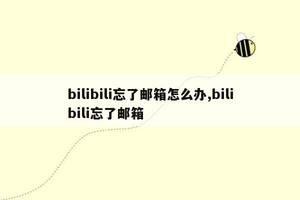 bilibili忘了邮箱怎么办,bilibili忘了邮箱