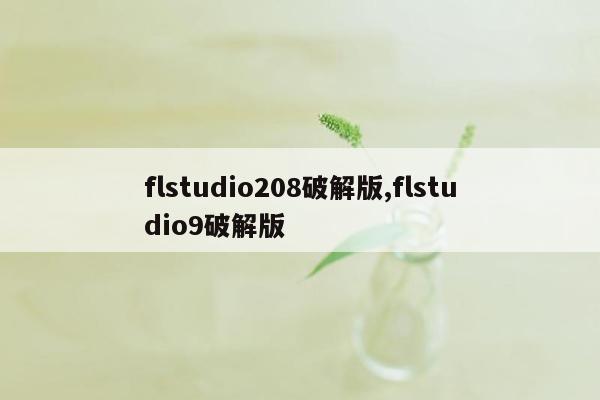 flstudio208破解版,flstudio9破解版