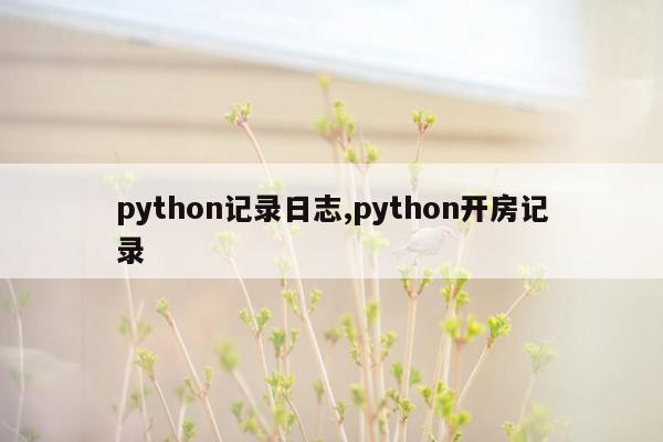 python记录日志,python开房记录