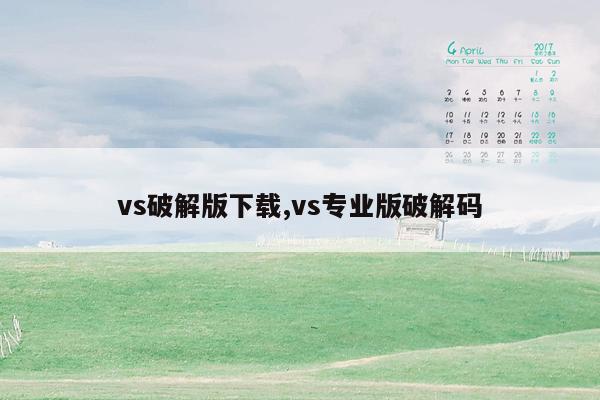 vs破解版下载,vs专业版破解码