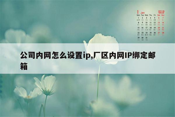 公司内网怎么设置ip,厂区内网IP绑定邮箱