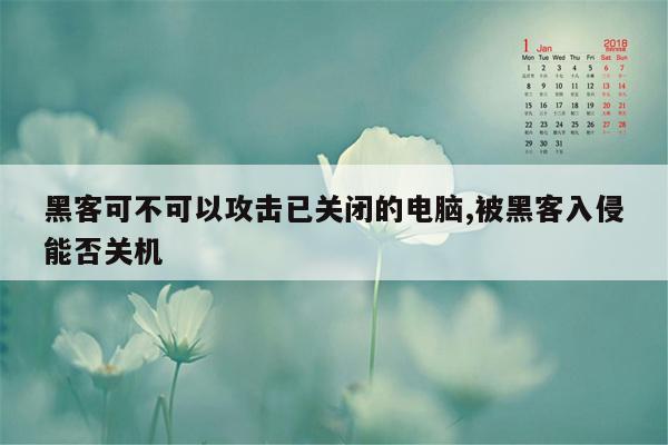 黑客可不可以攻击已关闭的电脑,被黑客入侵能否关机