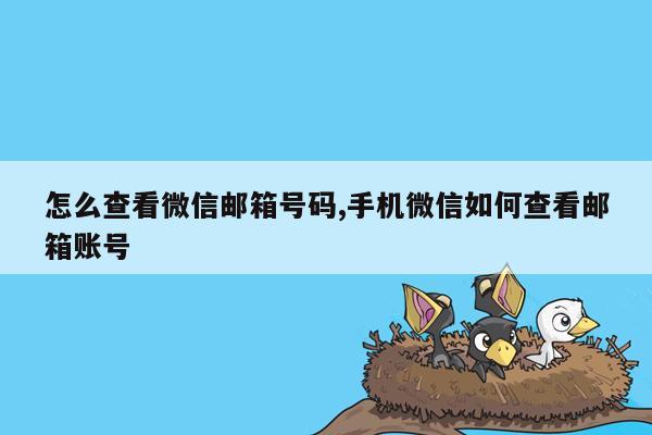 怎么查看微信邮箱号码,手机微信如何查看邮箱账号