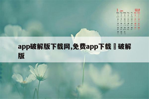 app破解版下载网,免费app下载汅破解版