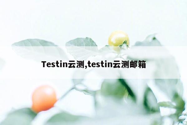 Testin云测,testin云测邮箱