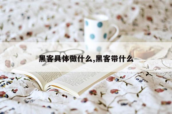 黑客具体做什么,黑客带什么