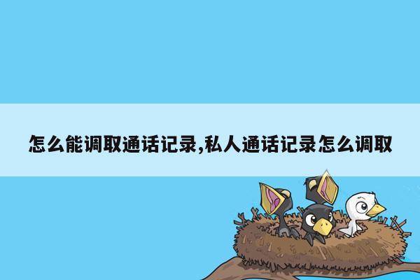 怎么能调取通话记录,私人通话记录怎么调取