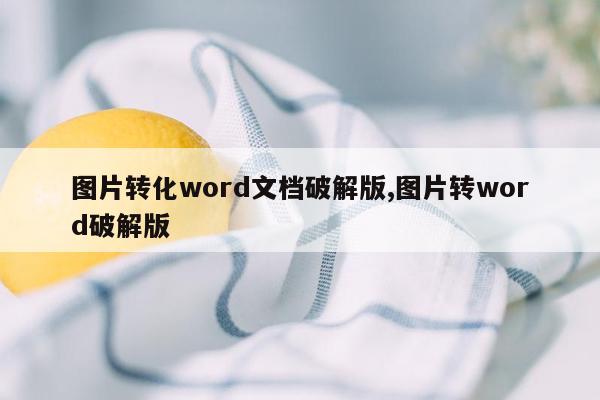 图片转化word文档破解版,图片转word破解版