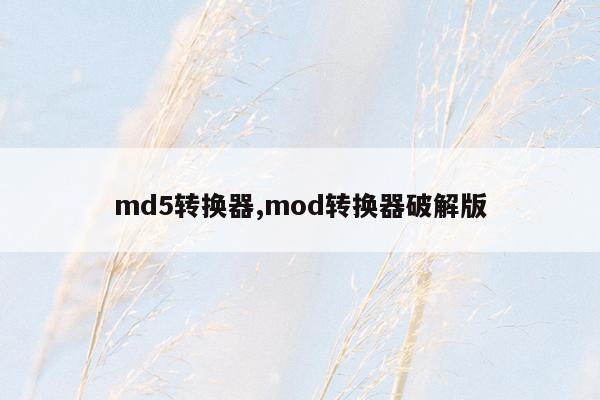 md5转换器,mod转换器破解版