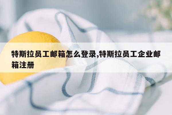 特斯拉员工邮箱怎么登录,特斯拉员工企业邮箱注册