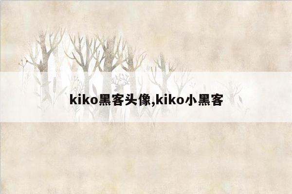 kiko黑客头像,kiko小黑客