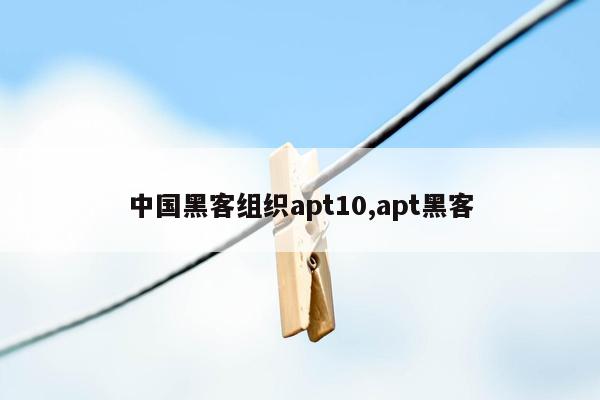 中国黑客组织apt10,apt黑客