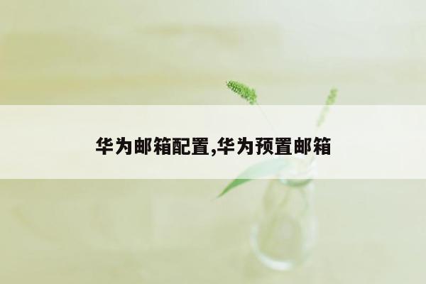 华为邮箱配置,华为预置邮箱