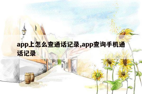 app上怎么查通话记录,app查询手机通话记录