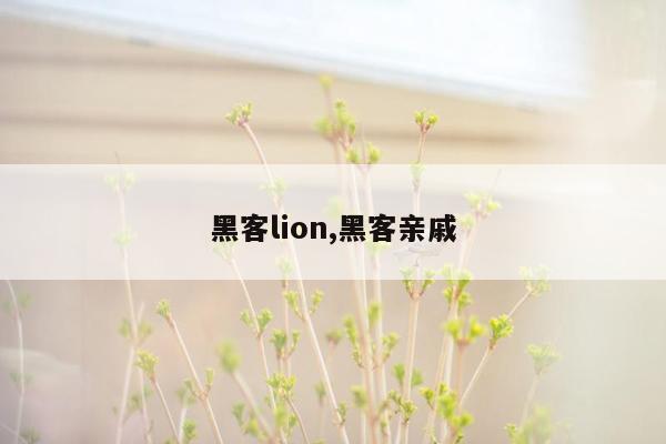 黑客lion,黑客亲戚