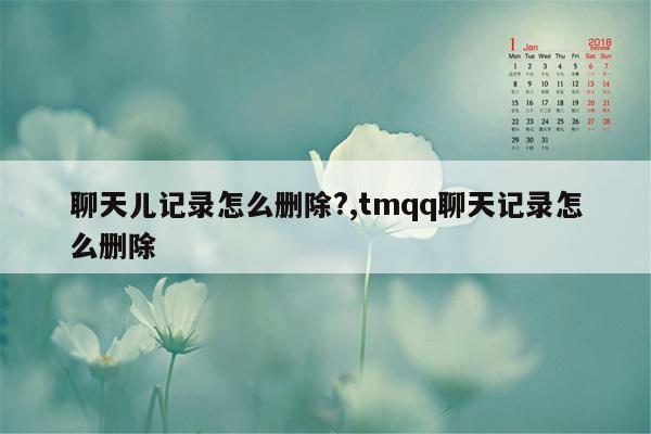 聊天儿记录怎么删除?,tmqq聊天记录怎么删除