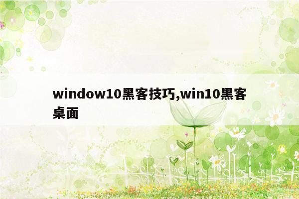 window10黑客技巧,win10黑客桌面