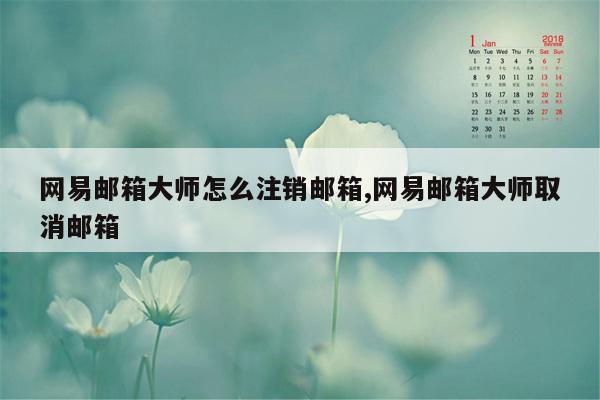 网易邮箱大师怎么注销邮箱,网易邮箱大师取消邮箱