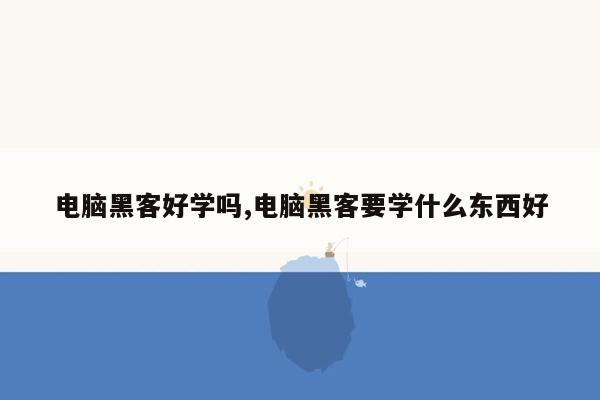 电脑黑客好学吗,电脑黑客要学什么东西好