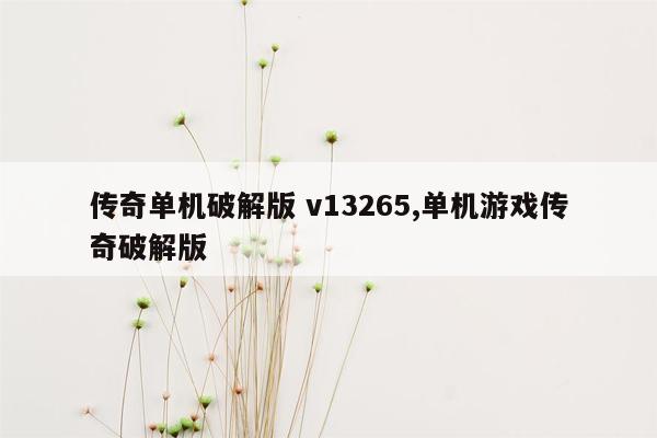 传奇单机破解版 v13265,单机游戏传奇破解版